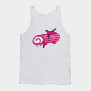 Yule log in PINK Tank Top